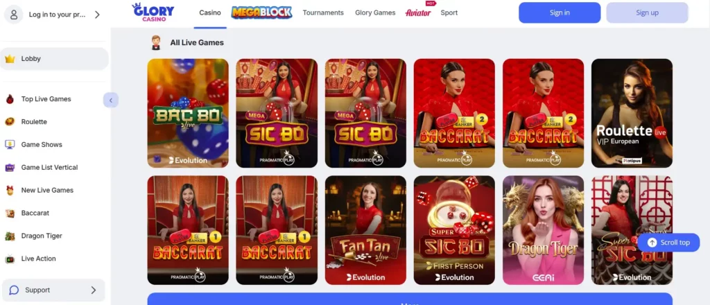 Glory Online Table Games & Card Classics