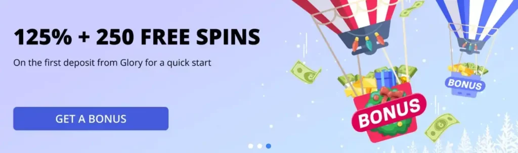 Glory Casino Welcome Bonus Promotion After Login